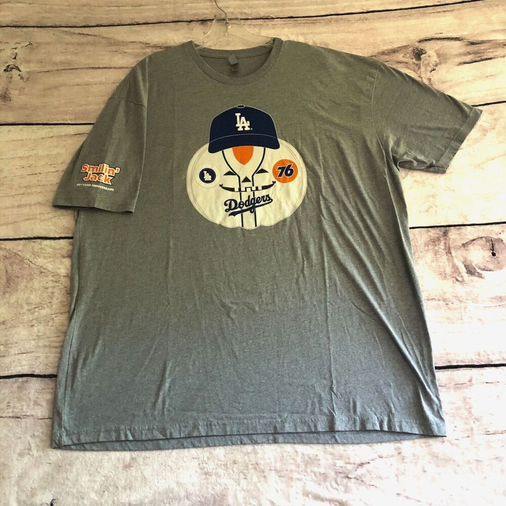 Dodgers Shirt 3XL Unocal 76 Smilin Jack Halloween Pumpkin 69th Anniversary Rare